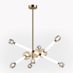 5426/54CL L-VISION ODL_EX24 000 золотой/белый/дымчатый/коньячный/металл/стекло/акрил Люстра LED 54W 3000K KLIFF — изображение 3