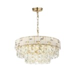 5076/11 HALL (В 2-х КОРОБКАХ) ODL24 599 золото/прозрачный/белый/металл/хрусталь/алебастр Люстра E14 11*40W CHESSI — изображение 2