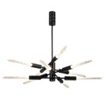 5459/28L L-VISION ODL_EX26 041 черный глянцевый/прозрачн./металл/стекло Люстра LED 28W (10*2.8W) 3000K 1260Лм KOLOS — изображение 4