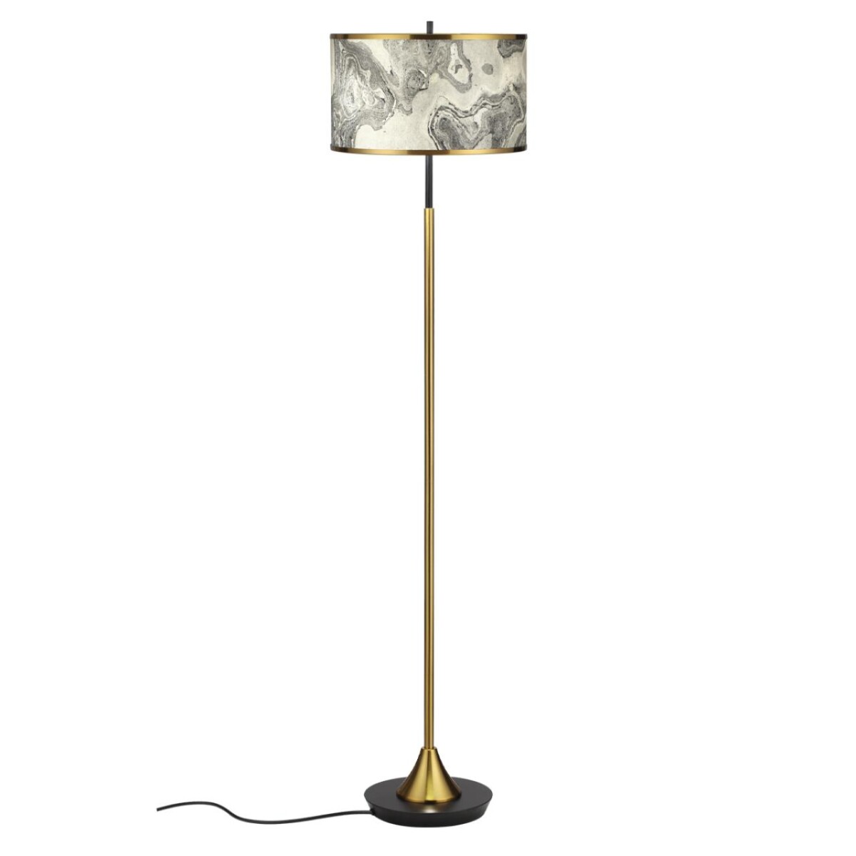 5064/2F MODERN (В 2-х КОРОБКАХ) ODL24 203 античн.бронза/серо-беж./металл/натур.камен."шпон" Торшер E27 LED 2*10W BERGI — изображение 6