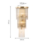 4308-3W, настенный светильник, D155xW255xH575, 3xE14x40W, excluded — изображение 3