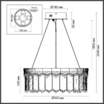 5091/60L L-VISION ODL25 555 золотой/стекло Люстра LED 60W 3700K 4968Лм CLEO — изображение 3