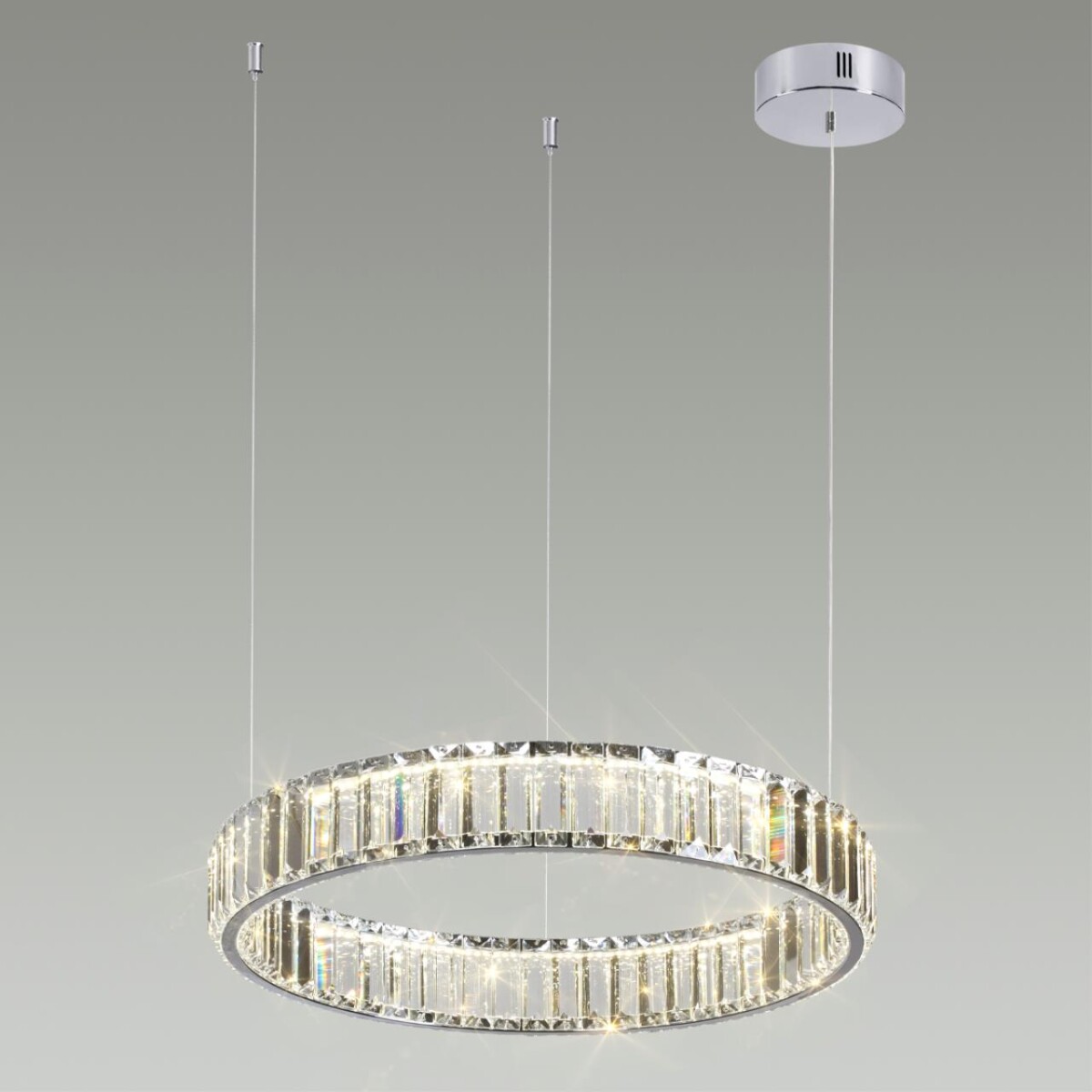 4930/30L L-VISION ODL24 591 хром/прозрачный металл/хрусталь Люстра LED 30W 4000K 3570Лм VEKIA — изображение 3