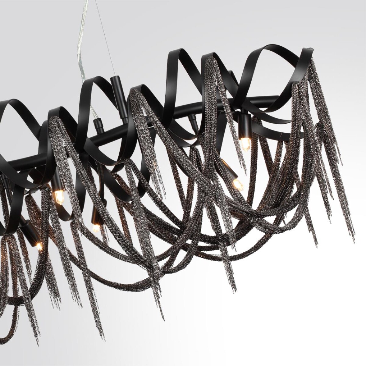 5067/10 HALL ODL24 525 черный матовый/черный хром/металл Люстра G9 10*40W CHAINY — изображение 4