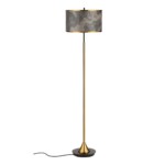 5064/2F MODERN (В 2-х КОРОБКАХ) ODL24 203 античн.бронза/серо-беж./металл/натур.камен."шпон" Торшер E27 LED 2*10W BERGI