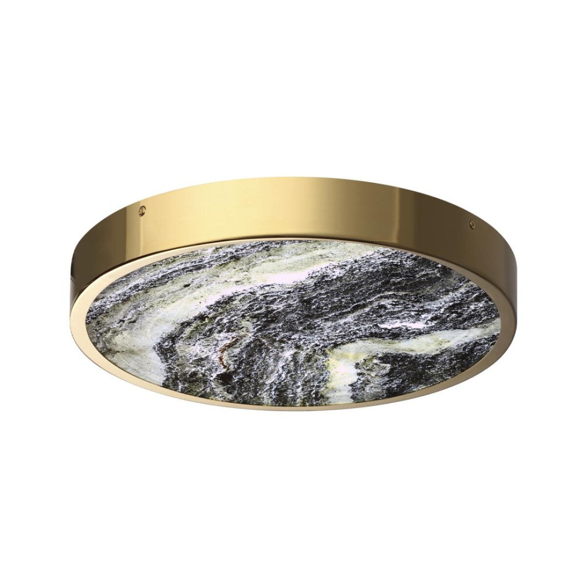 5079/30L L-VISION ODL24 209 зол/серо-бежевый/металл/натур.камень/акрил Настенный светильник с переключ.цветов.темпер. LED 30W 3000К/4000K/6000K BERGI — изображение 1