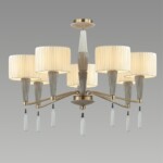 5403/7 CLASSIC ODL_EX23 117 бронзовый/светло-коричневый/кремовый металл/керамика/ткань Люстра E14 7*40W LATTE — изображение 4