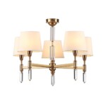 4894/5 MODERN ODL_EX22 161 бронзовый/белый/ткань Люстра E14 5*40W LONDON — изображение 3