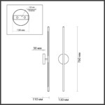 4323/12WL HIGHTECH ODL22 483 металл/хром полированный Настенный светильник поворотный 360° IP20 LED 12W 645Лм 3000K FUERTE — изображение 2
