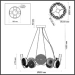 5416/95L L-VISION ODL_EX24 141 хром/разноцветный/металл/стекло Люстра LED 95W 4000K 6400lm CARAMELLA