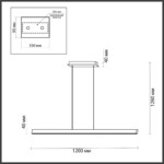 7007/38L HIGHTECH ODL24 315 Подвесной светильник брашированная бронза/металл/акрил IP20 LED 38W 3420Лм 3000K BEVEREN — изображение 2
