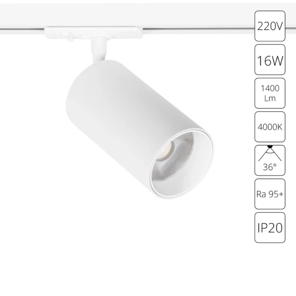 A1347PL-1WH СВЕТИЛЬНИК ПОТОЛОЧНЫЙ AERO 220В 16Вт 1400Лм 4000К 90+ 36°