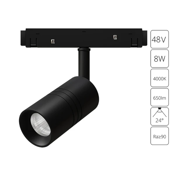 A5720PL-1BK СВЕТИЛЬНИК ПОТОЛОЧНЫЙ EXPERT 48В 8Вт 650Лм 4000К 90+ 24°