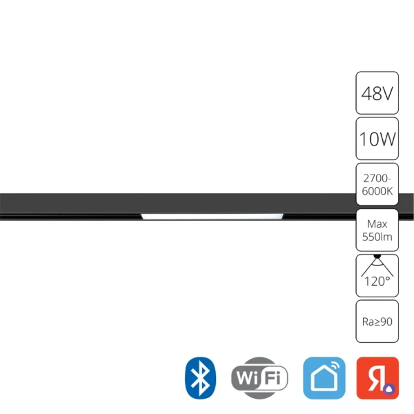 A5742PL-1BK СВЕТИЛЬНИК ПОТОЛОЧНЫЙ EXPERT 48В 10Вт макс 550Лм 2700-6000К 90+ 120° smart