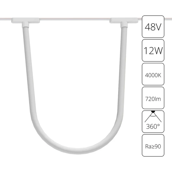 A6167PL-1WH СВЕТИЛЬНИК ПОТОЛОЧНЫЙ RAPID 48В 12Вт 720лм 4000К 90+ 360°