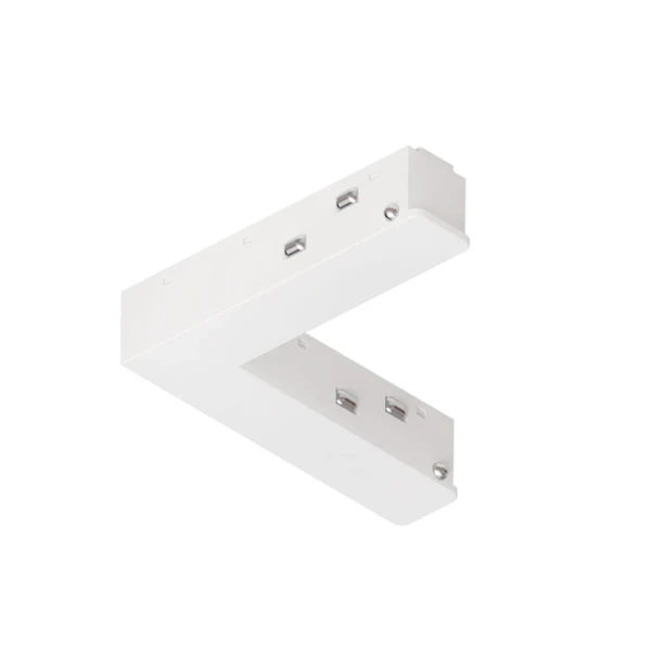 A744433 коннектор угловой токопроводящий для шинопровода (трека) OPTIMA, белый