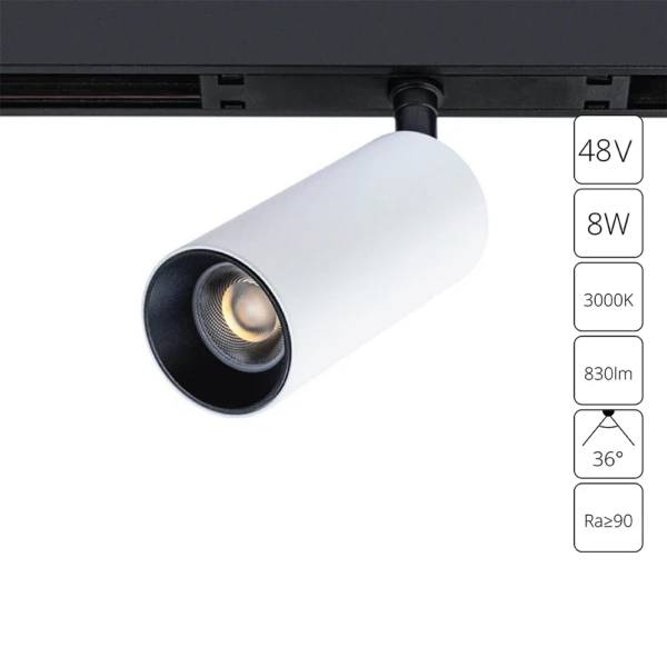 A7280PL-1WH СВЕТИЛЬНИК ПОТОЛОЧНЫЙ OPTIMA 48В 8Вт 830Лм 3000K 90+ 36°