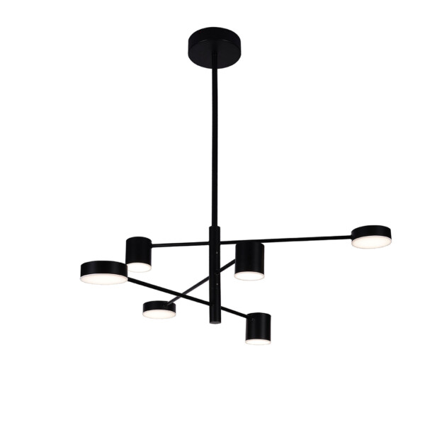 07650-6D,19(3000K) Люстра димм. Мекли черный