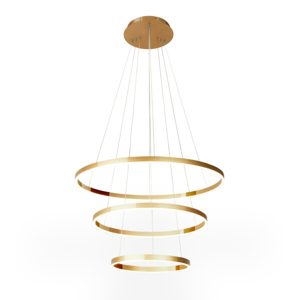 08223,36A(4000K) Люстра димм. Тор латунь d80+60+40 - купить в интернет-магазине Светильники Торг