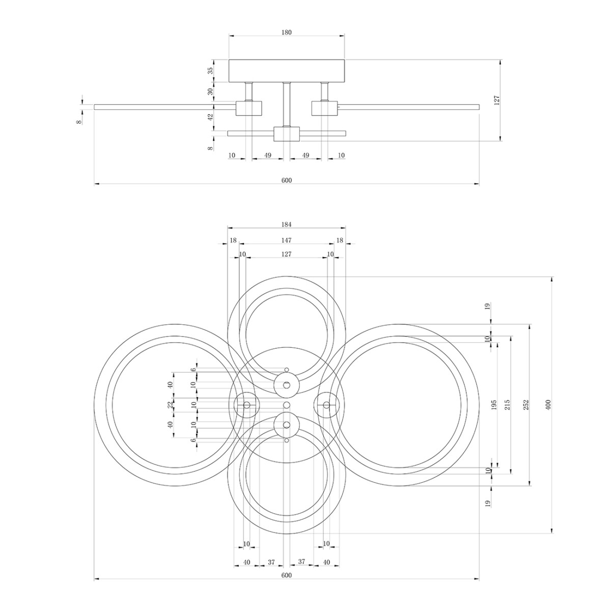 Escada 10224/4 LED*56W White — изображение 3