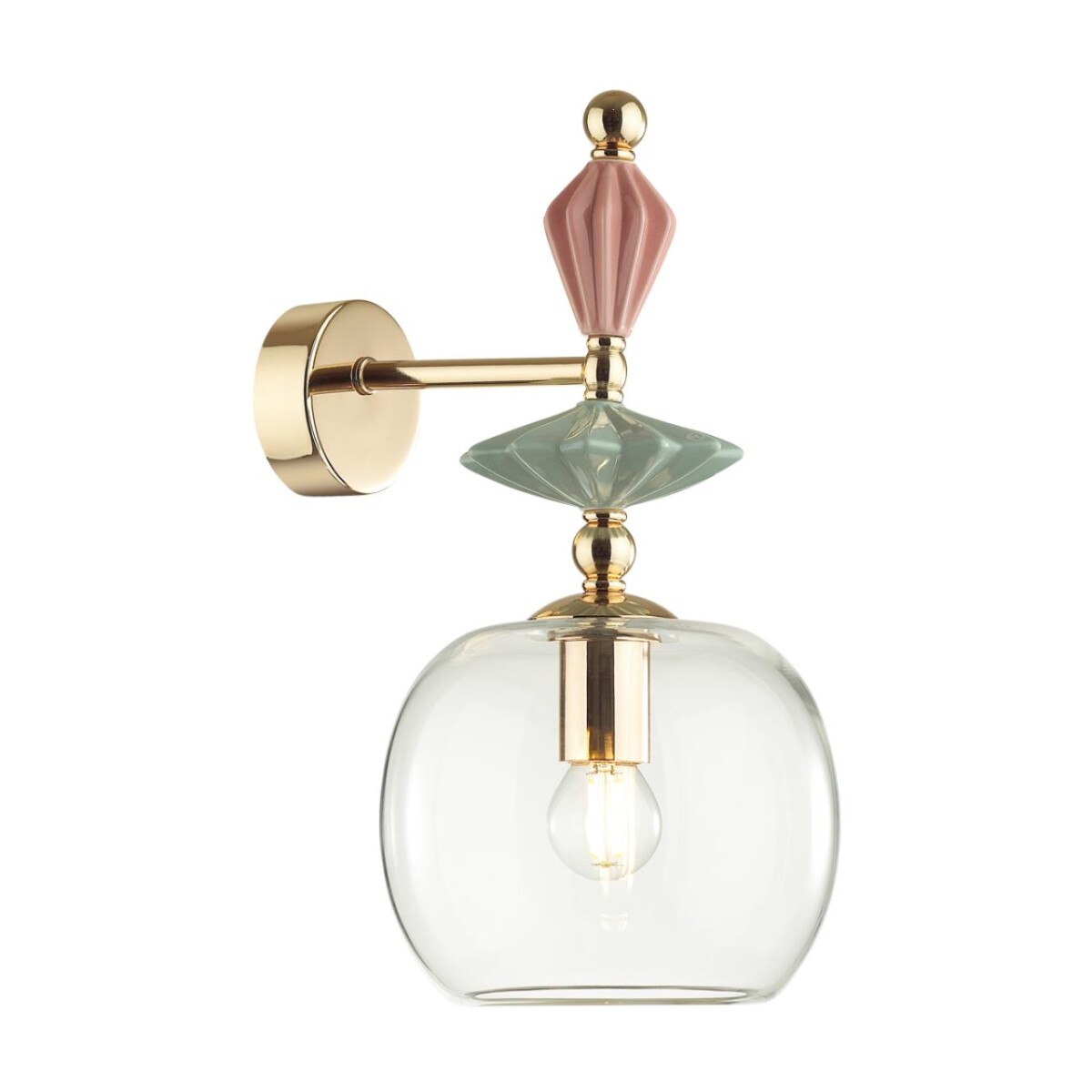 4855/1WB CLASSIC ODL_EX21 137 золото/разноцветн./керамика/стекло Бра E14 1*40W BIZET — изображение 5