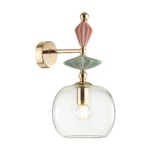 4855/1WB CLASSIC ODL_EX21 137 золото/разноцветн./керамика/стекло Бра E14 1*40W BIZET — изображение 4