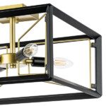 713347 Люстра REGOLO 4х40W E14 ЧЕРНЫЙ МАТОВЫЙ/ЗОЛОТО — изображение 7