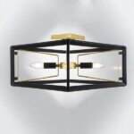 713347 Люстра REGOLO 4х40W E14 ЧЕРНЫЙ МАТОВЫЙ/ЗОЛОТО — изображение 5