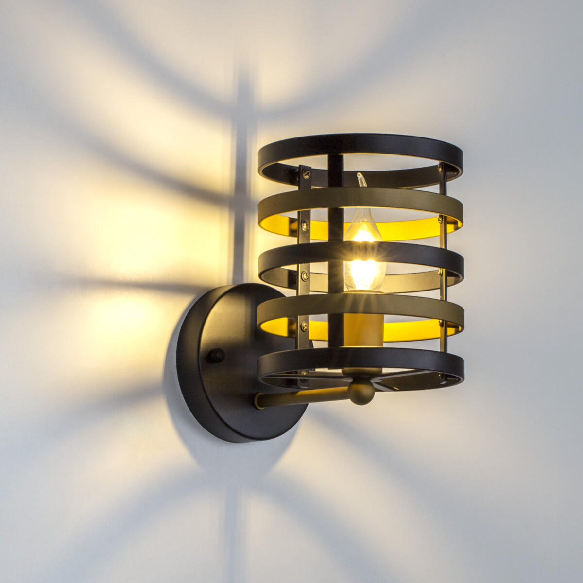 735610 Бра EPSILON 1х40W E14 ЧЕРНЫЙ/ЗОЛОТО — изображение 7