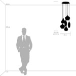 803060 Подвес PENTOLA 6х40W E14 ХРОМ/БЕЛЫЙ — изображение 2