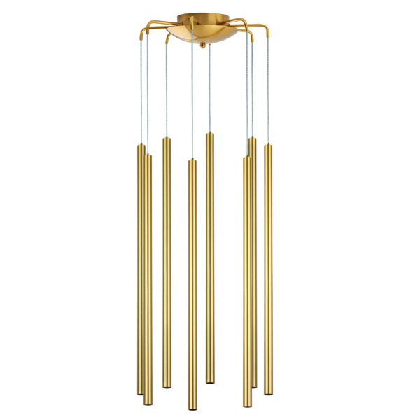 в наличии L8T747333 Люстра TUBO LED 40W 2400LM 25G ЗОЛОТО 3000K (574733+747333 (8шт) - купить в интернет-магазине Светильники Торг