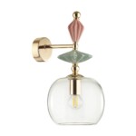 4855/1WB CLASSIC ODL_EX21 137 золото/разноцветн./керамика/стекло Бра E14 1*40W BIZET