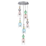 814069  2КОР! Люстра BELLE LED 6х8W 2400LM АЛЮМИНИЙ/МУЛЬТИКОЛОР 3000K