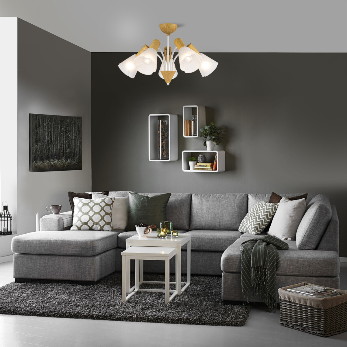 Escada 1131/5P E14*40W White/Wood — изображение 5