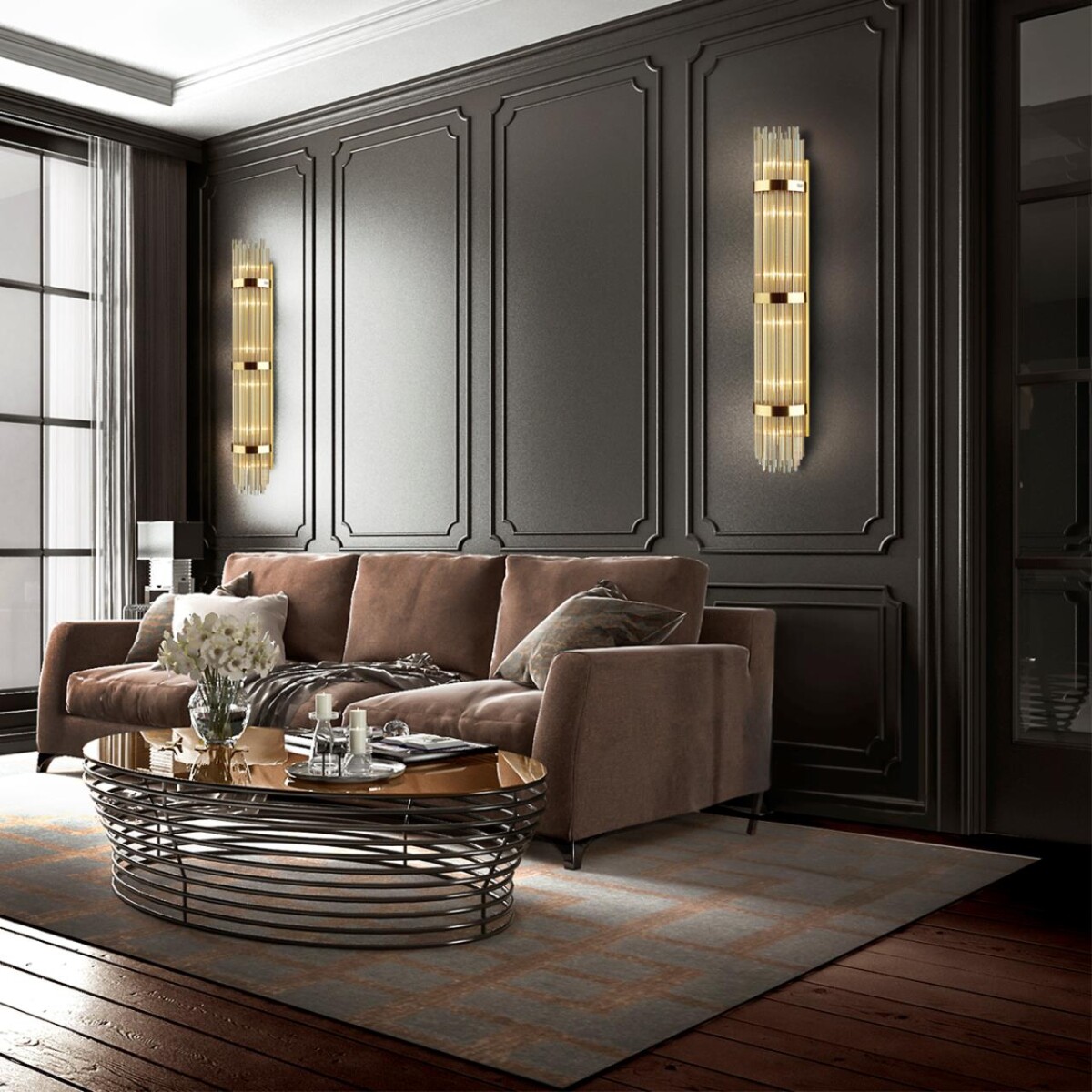 4854/6W HALL ODL_EX21 155 золото/стекло Настенный светильник E14 6*40W высота 1300см EMPIRE — изображение 1