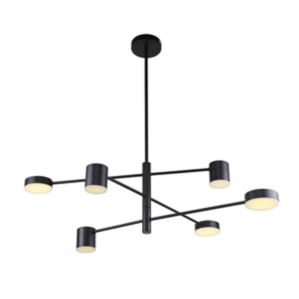 3094-6P, потолочная люстра, D900xH490/790, 3xLEDx5W + 3xLEDx7W, 1464LM, 4000K, included