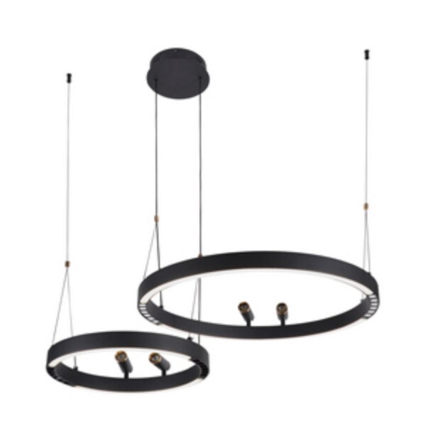 4474-2P, подвесная люстра, D830xH1000/1800, LEDx53W + LEDx33W + 4xLEDx3W, 2075LM, 3000-6500K, included, remote control