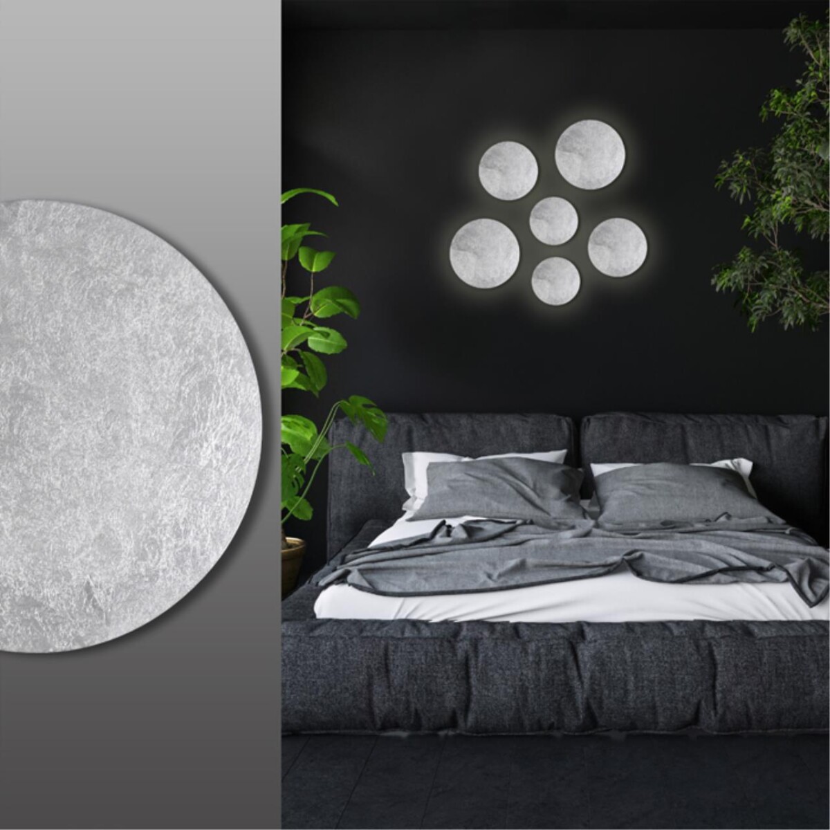 3562/9WL HIGHTECH ODL18 449 серебр.фольг-ние Настен.светильник IP20 LED 3000K 9W 504Лм 220V LUNARIO — изображение 1