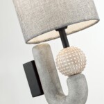 5410/1WA MODERN ODL_EX23 115 черный матов./серый металл/полирезин/ткань Бра E14 1*40W BAGEL — изображение 5