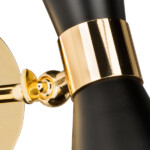 в наличии 816617 Бра DUMO 1х40W E14 ЧЕРНЫЙ МАТОВЫЙ/ЗОЛОТО - купить в интернет-магазине Светильники Торг