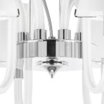 760086 Люстра подв. BIANCO 8х40W G9 ХРОМ БЕЛ. стекло - купить в интернет-магазине Светильники Торг