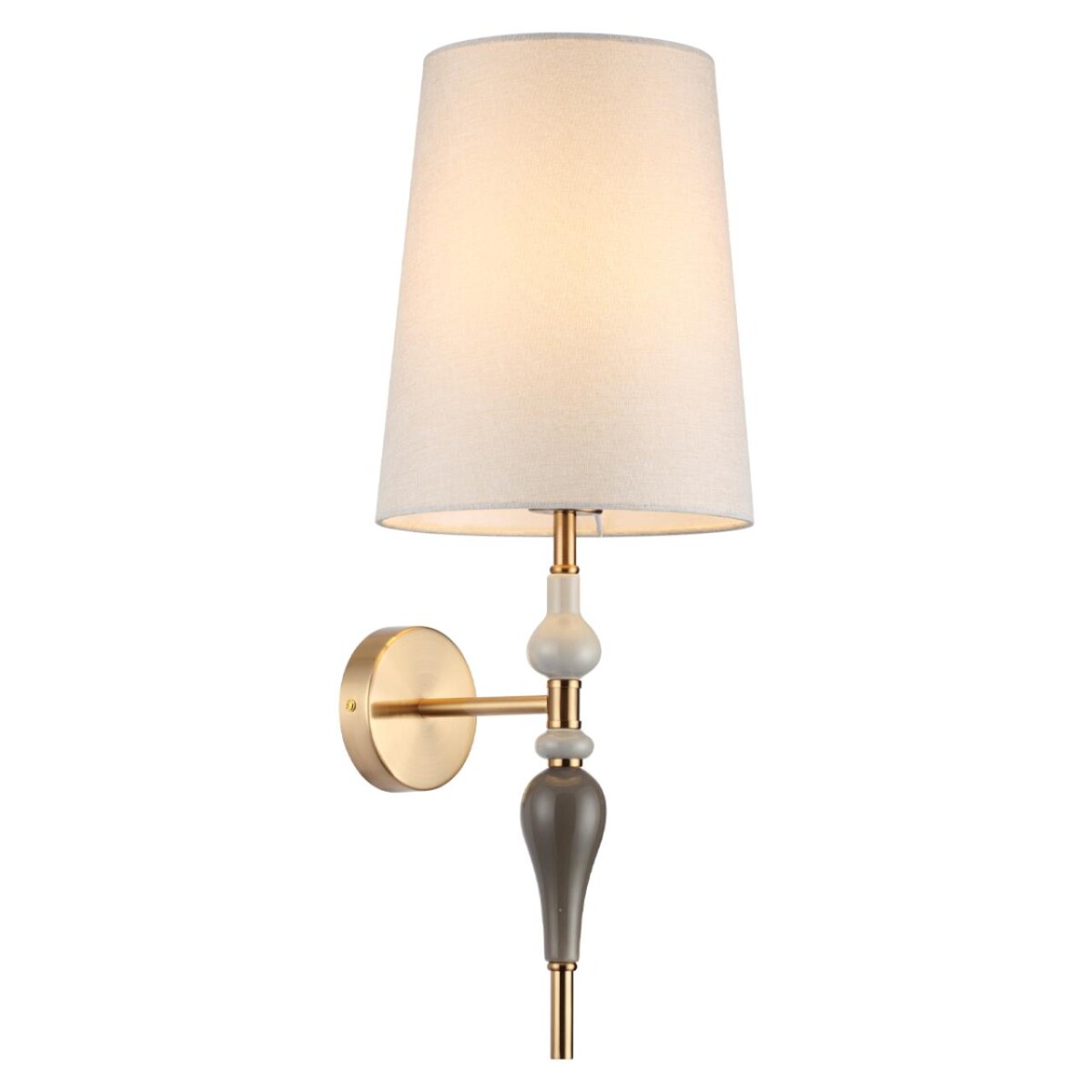 5040/1W CLASSIC ODL24 371 античн.бронза/беж.абажур/металл/керамика Бра E27 1*60W HOMI — изображение 2