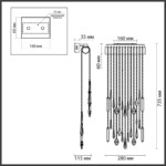 5420/10WL HALL ODL_EX25 065 античная бронза/металл/стекло/хрусталь Настенный светильник LED 10W 4000K 573Лм AFINA — изображение 2