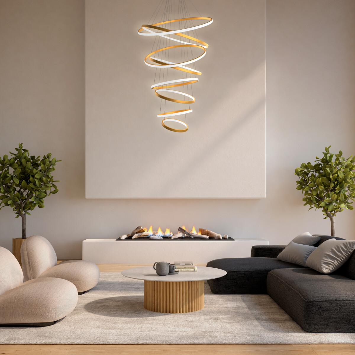 736483 Люстра ROTONDA 293W LED 8471LM 120G ЗОЛОТО 3000K — изображение 7