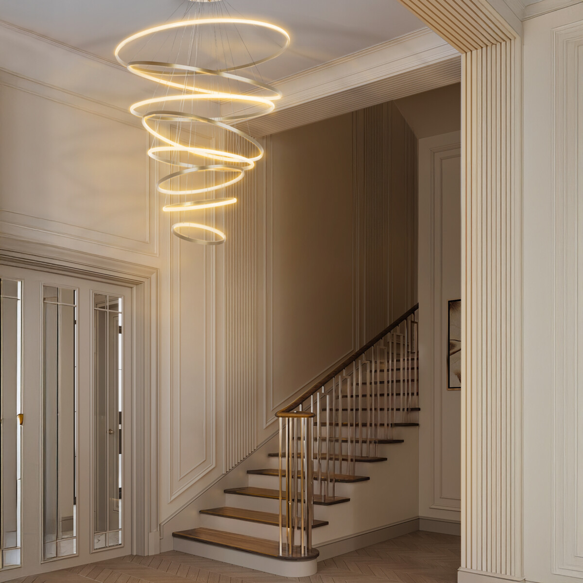 736483 Люстра ROTONDA 293W LED 8471LM 120G ЗОЛОТО 3000K — изображение 8