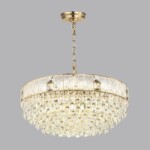 5070/21 HALL (В 2-х КОРОБКАХ) ODL24 601 золото/прозрачный/матовый/металл/хрусталь/стекло Люстра E14 21*40W FIESTA — изображение 3