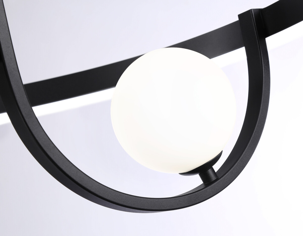 FL66263/1+3 BK черный 56W 3000K-6400K+G9/3 D500*358 (ПДУ ИК) — изображение 1