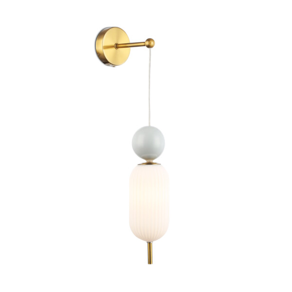 LH53108 BS/GR/FR латунь/серый/белый матовый G9 max 28W 100*200*570