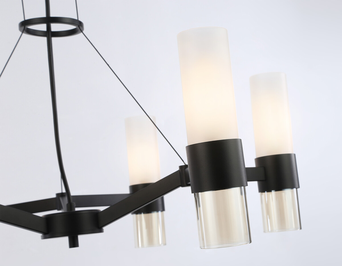 LH55104/6 BK/FR/TI черный/белый матовый/янтарь E14*6 max 40W D650*1080 — изображение 5