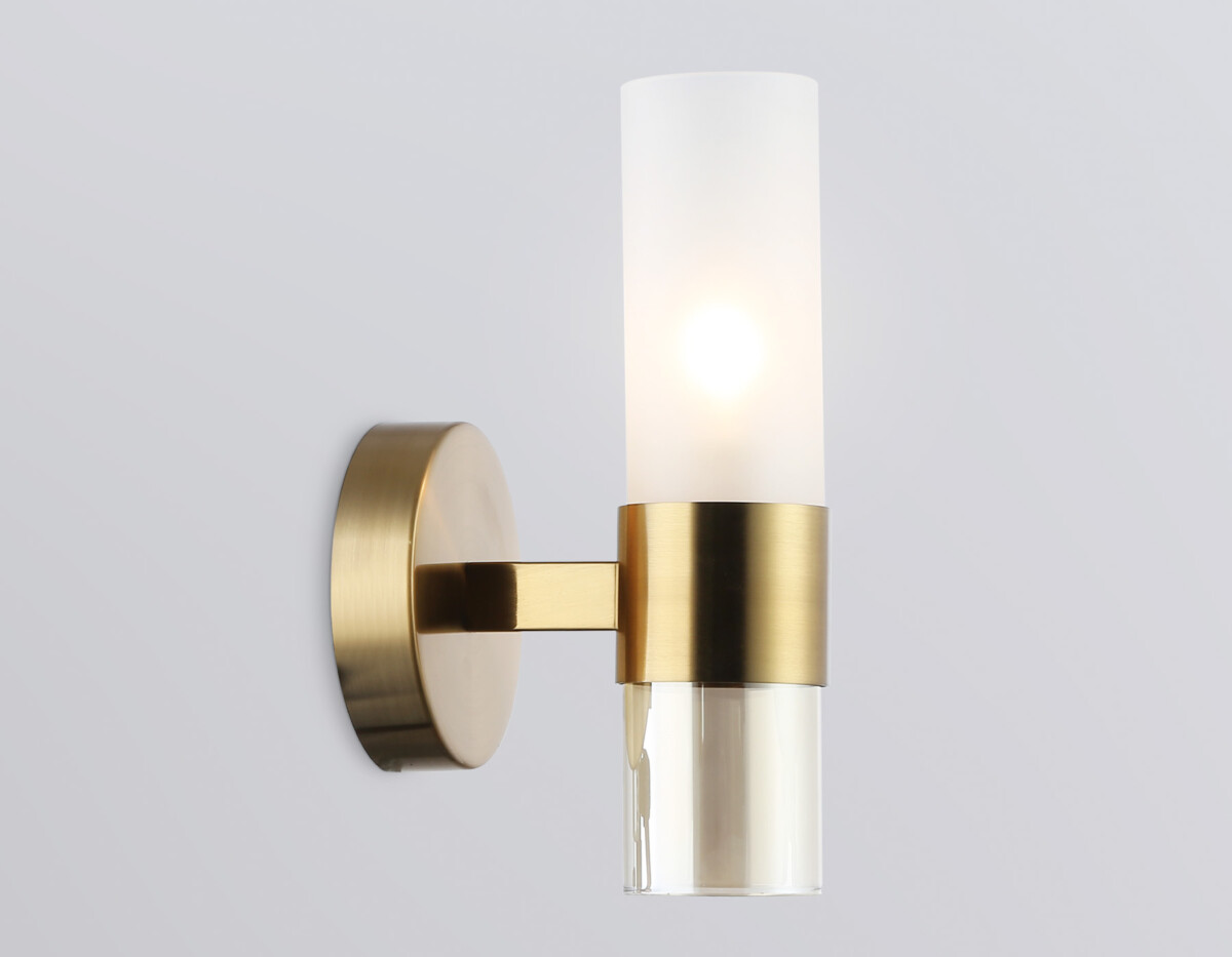 в наличии LH55116 BS/FR/TI латунь/белый матовый/янтарь E14 max 40W 130*100*225 - купить в интернет-магазине Светильники Торг